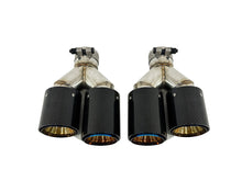 Carbon Duplex Sportauspuff Auspuffblenden Endrohre Passend für AUDI BMW VW Universal 57-61mm et241