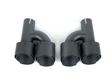 Matt Carbon Endrohr Auspuffblenden Duplex für AUDI A4 A5 B8 A6 C7 Q5 8U et298