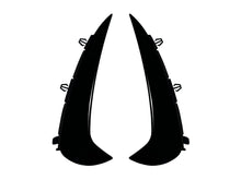 Heck Stoßstange Areo Flaps Flossen Schwarz Glanz für Mercedes GLC X254 AMG-Line ab 2022 pz68