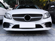 Aero-Kits Flaps Flossen Vorne Flaps Schwarz Glanz für Mercedes Benz C Klasse W205 C205 S205 AMG-Line 2019-2023