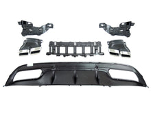 Diffusor Heckdiffusor + Auspuff Chrom für Mercedes Benz C Klasse W205 S205 C43 AMG Line di15