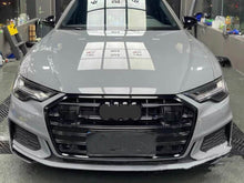 Schwarz Grill Frontgrill für Audi A6 Kühlergrill S6 C8 S Line mit ACC 2018-2023 fg321