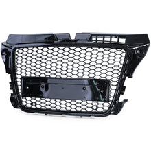 NEU Wabengrill Kühlergrill Front Grill Schwarz Glanz für Audi A3 8P 2008-2013