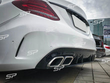 Diffusor Heckdiffusor + Chrom Auspuffblenden für Mercedes Benz C Klasse W205 S205 C43 AMG Line di62