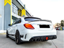 Heckdiffusor Diffusor Auspuffblenden Schwarz für Mercedes W205 S205 C43 AMG Line di8
