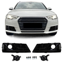 Nebelscheinwerfer Blenden Waben Gitter Stoßstange Schwarz für Audi A4 B9 2015-2019 NON S-Line