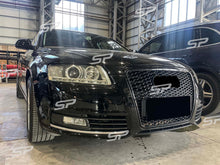 RS6 Optik Schwarz Wabengrill Kühlergrill Front Grill für AUDI A6 4F C6 S6 ohne PDC 04-11 fg221