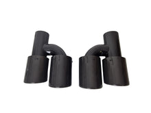 Carbon Endrohre Auspuffblende Schwarz für Audi A6 A7 C7 A4 B8 A5 Q5