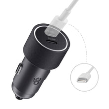 40W Doppelt Typ C Auto Ladegerät QC3.0 Schnell Ladeadapter Zigarettenanzünder 3A