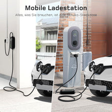 Typ 2 EV Ladekabel Ladebox 6/8/10/13/16A Ladegerät mit Bildschirm Schuko 6M