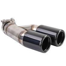 Auspuff Endrohr Doppelrohr Schwarz Glanz Passend für BMW 3er F30 F31 316 318 320