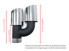 Auspuffblenden Endrohr Blenden Chrom Duplex (1 Paar) für AUDI A7 4G A6 C7 A4 B8 A5 8T Q5 8U et72