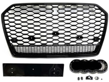 Wabengrill Grill Kühlergrill Schwarz für Audi A6 S6 C7 4G Limo Avant S Line MOPF 15-18
