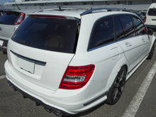 Schwarz Glanz Vertikale Heck Spoiler Flaps (1 Paar) für Mercedes Benz C Klasse S204 T-Model 2007-2014 pz45