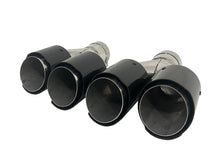 Glanz Carbon Duplex Sportauspuff Auspuffblenden Endrohre Passend für AUDI BMW VW Universal 60-64mm et258