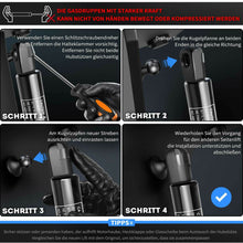 2x Gasfeder Heckklappe Dämpfer Kofferraum L=505mm für VW Touran 1T1 1T2 03-10