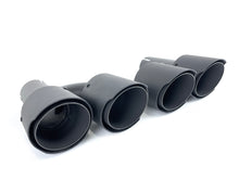 Matt Carbon Endrohr Auspuffblenden Duplex für AUDI A4 A5 B8 A6 C7 Q5 8U et298