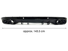 NEU Heckdiffusor Auspuff Blenden Schwarz Glanz für Mercedes C Kl. W205 S205 Seriens. di212