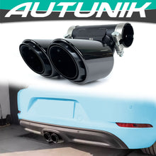 Sport Auspuff Auspuffblenden Endrohre Schwarz für Porsche 718 Cayman Boxster ab 2016 Benzin et187