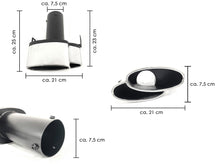 NEU Silber Auspuffblende Endrohre Blenden Passend für AUDI BMW Mercedes Universal 72-75mm et281