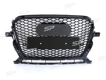 Schwarz Glanz Wabengrill Frontgrill für Audi Q5 8R Kühlergrill 2012-2016 mit PDC