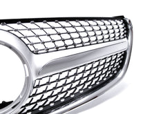 Diamantgrill Kühlergrill Front Grill Schwarz & Silber für Mercedes V-Klasse W447 2014-2019 Vor MOPF