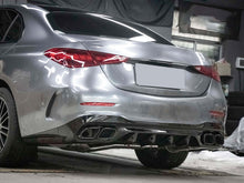 C63 Optik Heckdiffusor Diffusor Auspuff Schwarz Glanz für Mercedes W206 S206 AMG Line 2022+