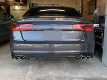 Schwarz Glanz Diffusor Auspuff für AUDI A6 Heckdiffusor C7 4G mit Seriens. MOPF 2015-2018 di213
