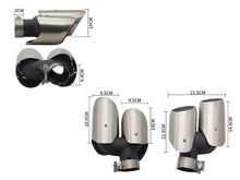 Sport Auspuff Blenden Doppelrohr Endrohre für Porsche Macan 2.0L 14-17 et222