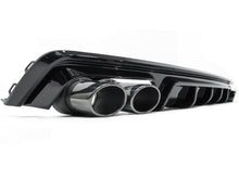 Schwarz Diffusor Heckdiffusor + Auspuffblenden für AUDI A6 S6 C8 Limo Avant S-Line ab 2018 di92