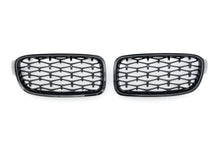 Schwarz Glanz Diamant Grill Kühlergrill Nieren Passend für BMW 3er F30 F31 11-19