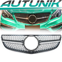 Diamant Frontgrill Kühlergrill Schwarz für Mercedes E Klasse C207 Coupe A207 Cabrio 2013-2017 fg187