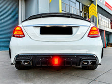 Heckdiffusor Diffusor Auspuffblenden Schwarz für Mercedes W205 S205 C43 AMG Line di8