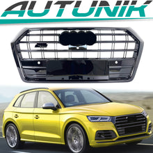 Schwarz Frontgrill Kühlergrill Grill für Audi Q5 FY 17-20 mit PDC
