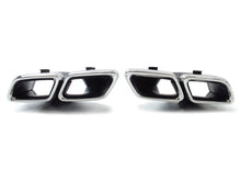 Heckdiffusor Diffusor + Chrom Auspuffspitzen für Mercedes W205 Limousine Avantgarde mit Standard Stoßstange 2014-2022