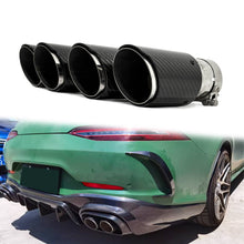 Glanz Carbon Duplex Sportauspuff Auspuffblenden Endrohre Passend für AUDI BMW Benz Universal 62-66mm et256