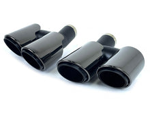 Auspuffblende Endrohre Endrohrblende Schwarz für Porsche Panamera 970 2009-2013 et215
