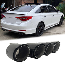 Glanz Carbon Duplex Sportauspuff Auspuffblenden Endrohre Passend für AUDI BMW VW Universal 60-64mm et258