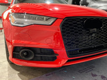 Lüftungsgitter Nebelscheinwerfer Blenden Gitter Schwarz für Audi A6 C7 2015-2018 MIT ACC