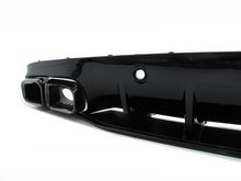 Heckstoßstange Diffusor Schwarz Quad Auspuffspitzen für Benz W205 C205 Coupe A205 Cabrio di18