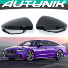 Spiegelkappen Außenspiegel Schwarz Glanz für Audi A6 C8 A7 4K OHNE SideAssist mc145