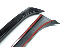 Schwarz Glanz Vertikale Heck Spoiler Flaps (1 Paar) für Mercedes Benz C Klasse S204 T-Model 2007-2014 pz45