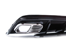 Heckdiffusor + Chrom Auspuffblenden für Mercedes A Klasse W176 A45 AMG Line 2015-2018