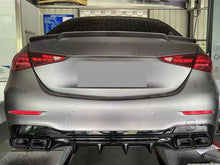 C63 Optik Heckdiffusor Diffusor Auspuff Schwarz Glanz für Mercedes W206 S206 AMG Line 2022+