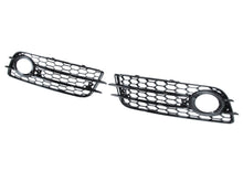 Nebelscheinwerfer Gitter Blenden Lüftungsgitter Schwarz für Audi A4 B8 S Line 2007-2011