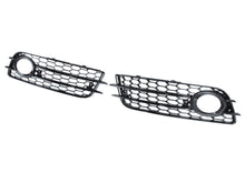 Nebelscheinwerfer Gitter Blenden Lüftungsgitter Schwarz für Audi A4 B8 S Line 2007-2011
