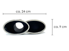 Silber Auspuffblende Endrohre Blenden Passend für AUDI BMW Mercedes Universal 70-73mm et288