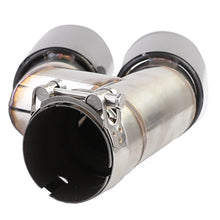 Auspuff Endrohr Doppelrohr Schwarz Glanz Passend für BMW 3er F30 F31 316 318 320