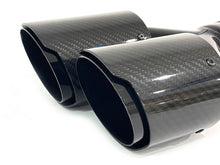 NEU Glanz Carbon Fiber Auspuffblende Endrohre Sportauspuff Passend für BMW M Stoßstange Universal 62-65mm et280