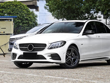 Schwarz Kühlergrill Diamantgrill Front Grill für Mercedes Benz C-Klasse W205 C205 S205 A205 Facelift 2018+ fg63
